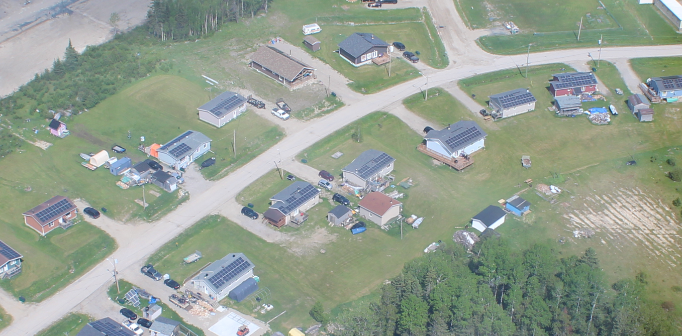 Aerial view of solar array